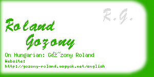 roland gozony business card